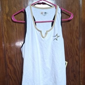 New Era White and Gold Star Tank